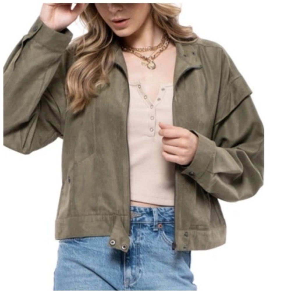 Blu Pepper Olive Light Jacket NWT L